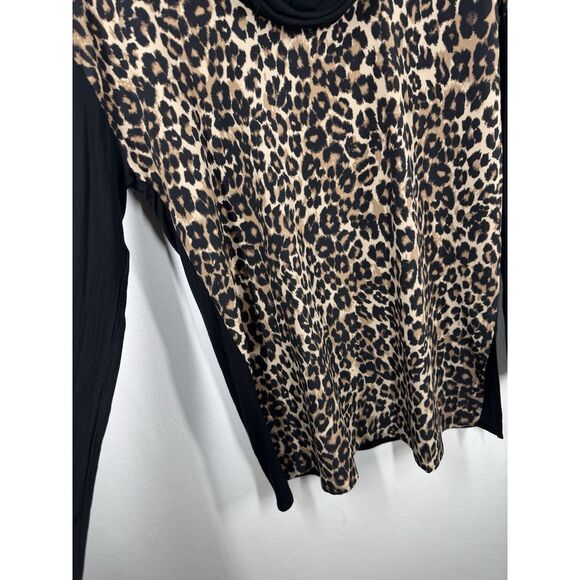 C Wonder  tunic animal print  blouse size S‎ Women Long Sleeve - Picture 7 of 9